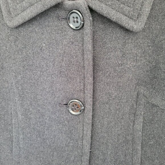 London Fog Women's Black Pea Coat 60% Wool Blend - Picture 5 of 9